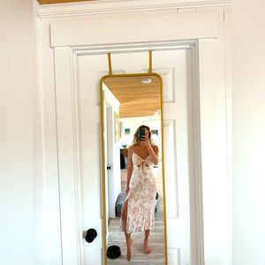 Mid-length pink tie dye dress